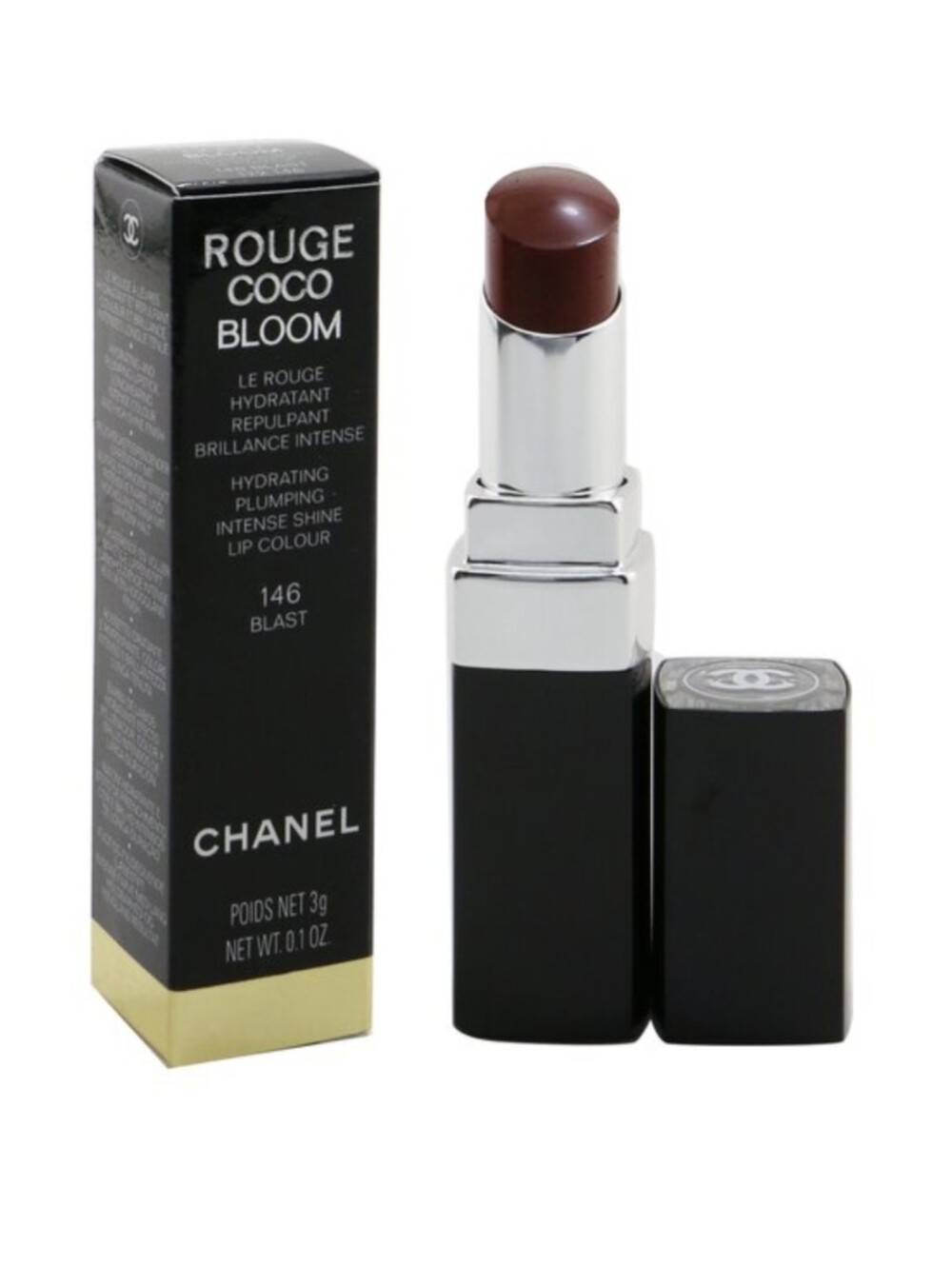 CHANEL Rouge Coco Bloom Hydrating Plumping Intense Shine Lip Colour shade 146
